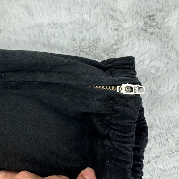 Joe's Jeans Sienna Coated Joggers Womens Small Black High Rise Stretch Tapered - Picture 8 of 9